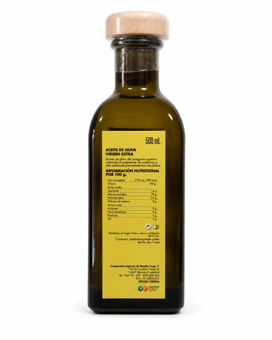 Etiqueta botella 500